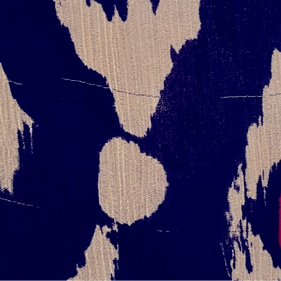 Diane Von Furstenberg tribal red and blue printed silk long sleeve dress 8 - Picture 12 of 13